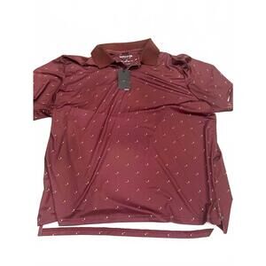 Bonobos Men's Short Sleeve Geo Print Performance hole in one burgundy